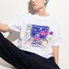 UNIQLO Cartoon Anime Letter Print Round Neck Short Sleeve T-Shirt Unisex Tops White 459201-00