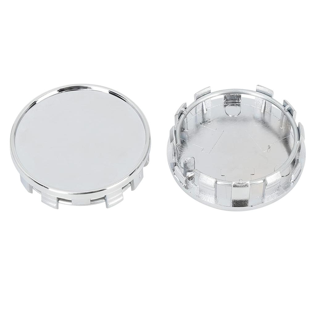 Uxcell Universal Wheel Center Hub Caps, 54mm Outer Diameter, 9 Clips, Protector, Silver Tone, 4 Pieces