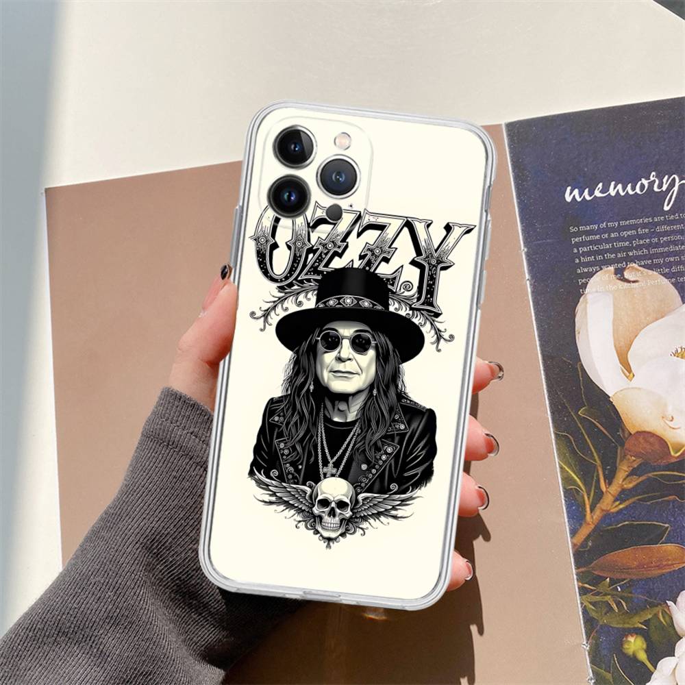 Retro Band O-Ozzy O-osbourne Fashion Transparent Phone Case For IPhone 17 Air 16 Pro Max 15 14 13 12 11Plus Shockproof Cover