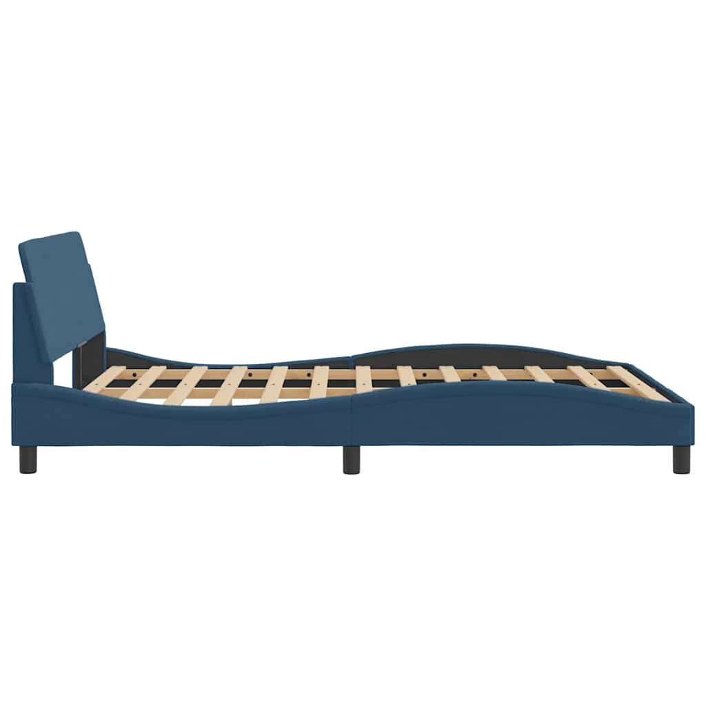 Vidaxl Bed Frame with Headboard Without Mattress, 140X200 Cm, Upholstered