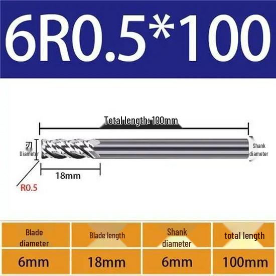 65° Metal Ceramic Flat-Bottom End Mill/Ball Nose End Mill/High-Gloss Mirror Face Mill
