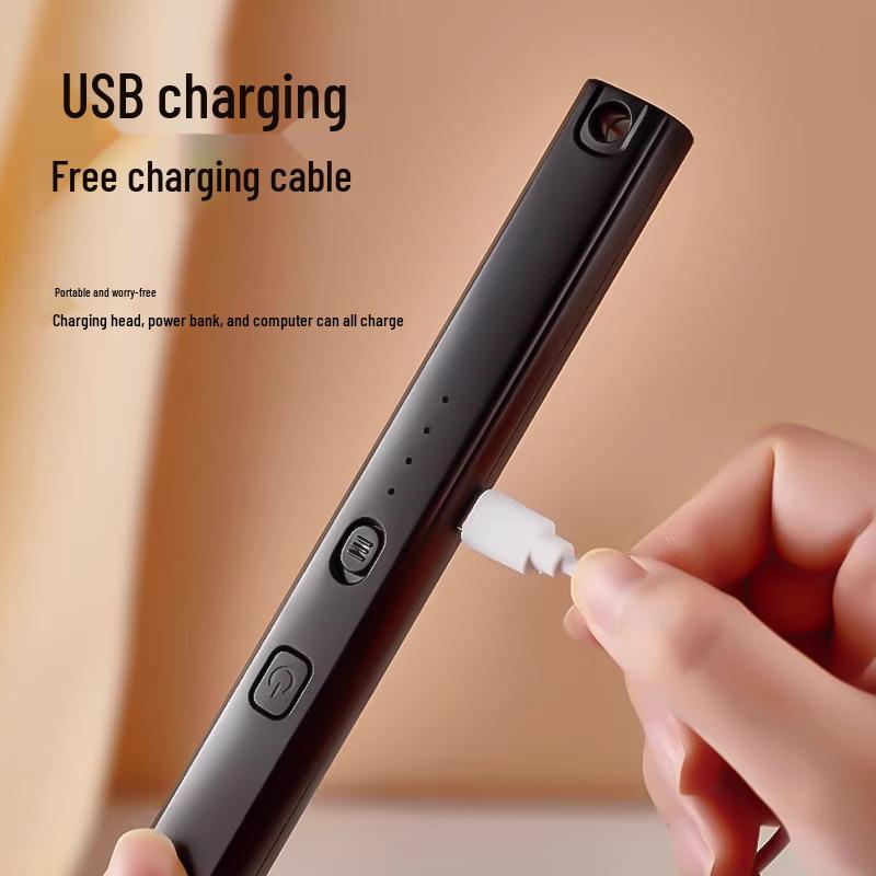 Rechargeable Long-Handle Aroma Candle Lighter – Electronic Pulse Extended Ignition Stick for Gas Stoves
