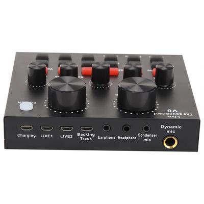 Microphone Volume Adjustment Sound Card Adjustable Headset Microphone with Usb External Sound for Livestreaming for Computer