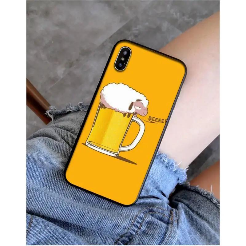 iPhone15 Pro mobile phone case Men's beer cup with foam mobile phone case is sent on behalf of others, painted and anti-drop.