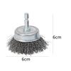 3/1PCS Drill Wire Brush Wheel Set Rotary Tool Brass Coated Polishing Abrasive Cup Metal Cleaning Rust Removal Cleaning Accessory