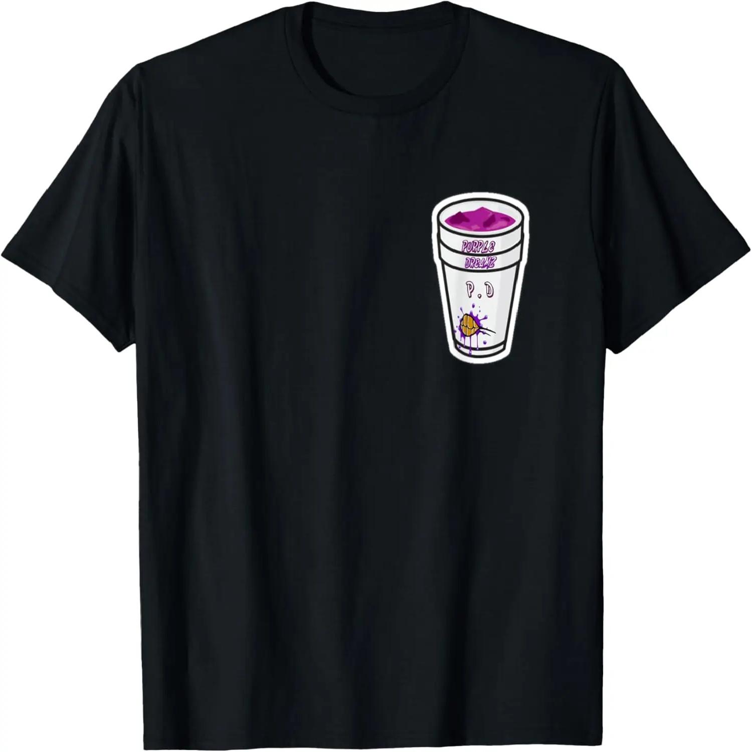 Cool Rapper Lean Double Cup Purple Dreams T-Shirt XXXXXL чёрный