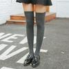 Japan and South Korea Thin Vertical Strip Knee Socks Autumn and Winter New Japanese Drawstring Thin Stockings College Wind Cotton Women's Socks Tide