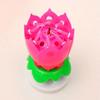 Bougie d'Anniversaire - GR04557 - Fleur Lotus - Rose - Décoration de Gâteau - Musique