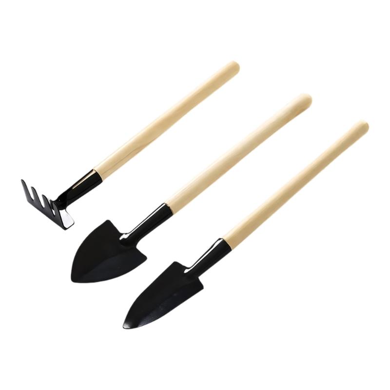 

Compact Gardening Tool Featuring Ergonomic Wooden Handles Soil Loosening Equipment Ideal For Seniors And Beginners