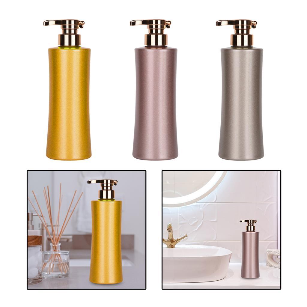 Liquid Soap Dispenser Refillable PET Bottle Bathroom Accessory Set for Shower Gel Shampoo Wash Room