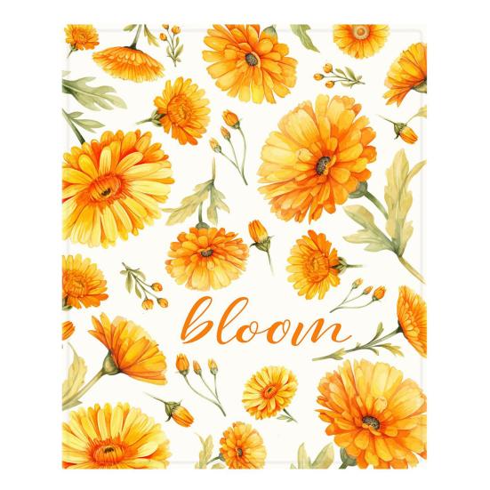 Spring Summer Flowers Blanket Soft Cozy Flannel Floral Nap Blanket Washable Daisy Sunflower Throw Blanket for Bed Couch Sofa Farmhouse Decor