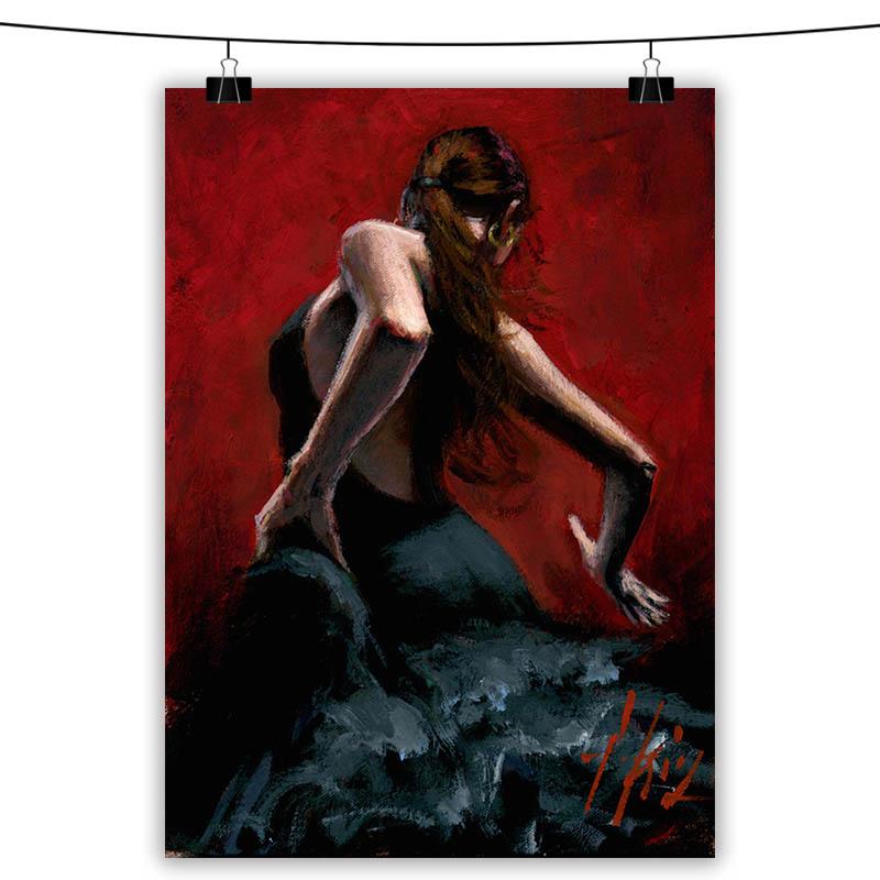 

Современное искусство картины маслом Фабиан Перес танцор фламенко плакат картина холст настенное искусство домашний декор Куадрос 30x40cm no frame