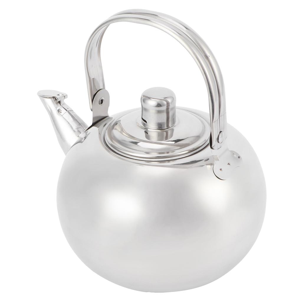 Tekanna i 304 rostfritt stål Platt botten Induktionsspis Vattenkokare Tekanna med filter Silver 14cm