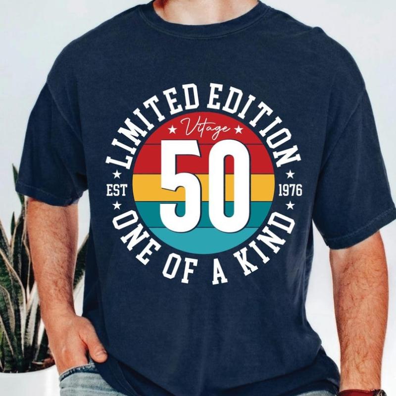 Custom Vintage Limited Edition Cassette Graphic Tshirt Personalized 1976 Shirt 50th Birthday Gift For Wounisex Unisex Shortsleev