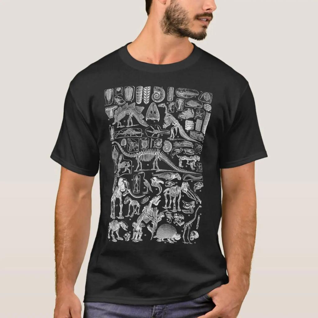 Dinosaur Fossils Trex Paleontology Science Archeol T Shirt Vintage Stylish Fashion Breathable Streetwear Comfortable