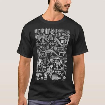 Dinosaur Fossils Trex Paleontology Science Archeol T Shirt Vintage Stylish Fashion Breathable Streetwear Comfortable