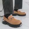 Men's Thick Soled Loafers Gentleman British Casual Style Work and Party Daily Leisure and Business Youth Shoes Plus Size-46