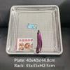 Baking tray With Wire Rack 304 Stainless Steel cake Baking BBQ Pan Tray plate Oven brownie Rack Cooking Roasting Grilling Tool