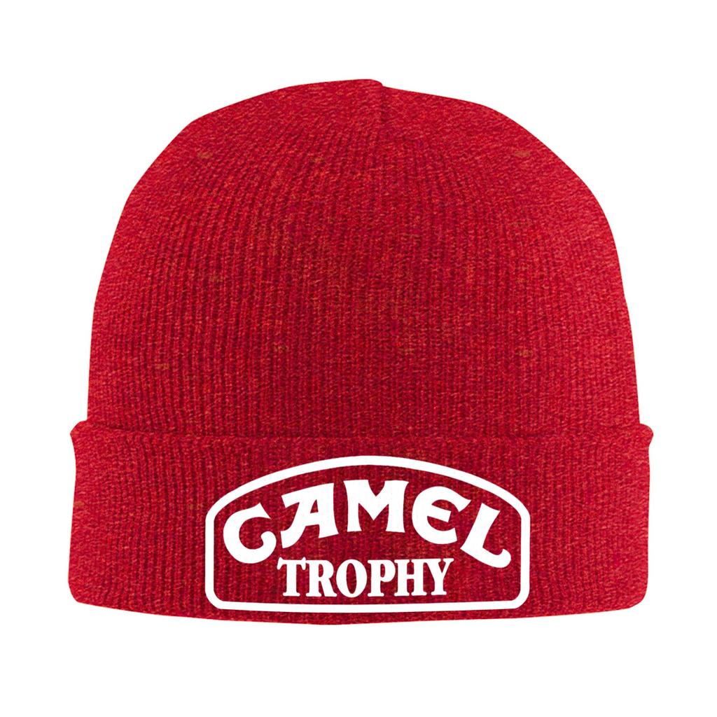 Camel Trophy Knitted Hat Womens Mens Beanie Winter Hats Acrylic Vehicle Logo Warm Melon Cap