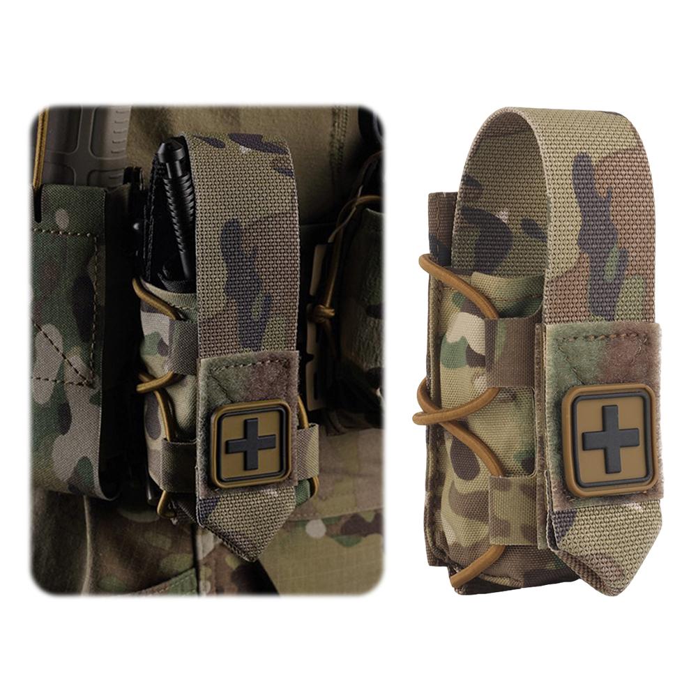 Closed Flap Tourniquet Pouch Belt Micro Trauma Kit Pouch Trauma Medical EMT Kit Pouch for Plate Carrier/Chest Rig Vest