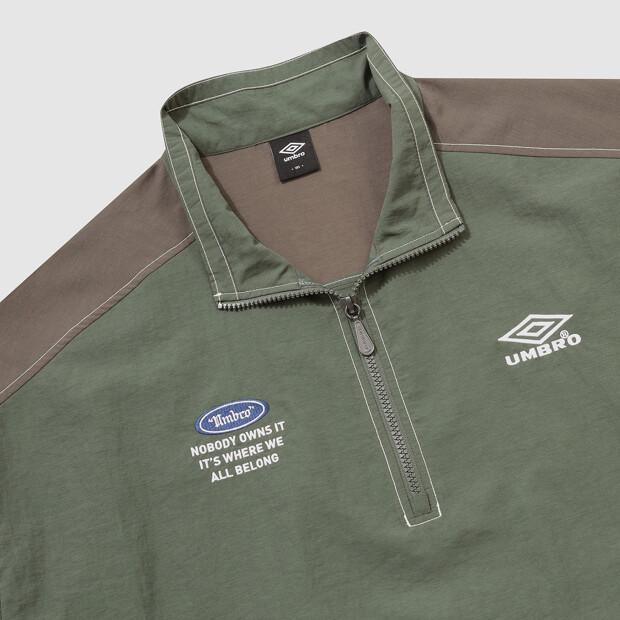 Umbro Crispy Taslan Short Sleeve Anorak Khaki Ur224Cwt59 (A Type)