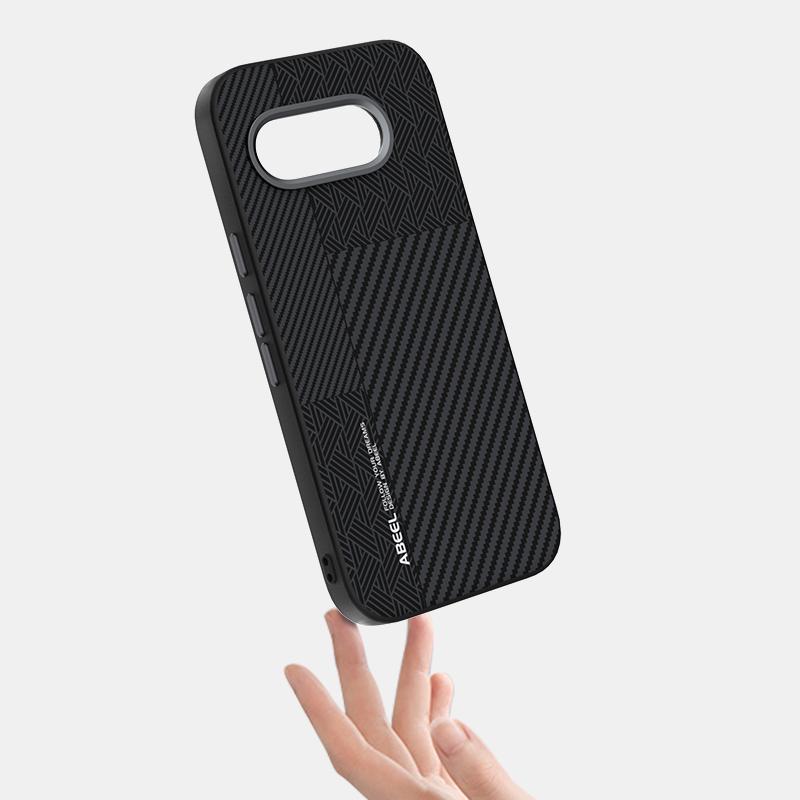 Para Google Pixel 9A Funda Magsafe Delgada Rígida Aleación Lente Magnética Cargador Inalámbrico Fibra de Carbono Funda Cubierta A prueba de Golpes Antideslizante