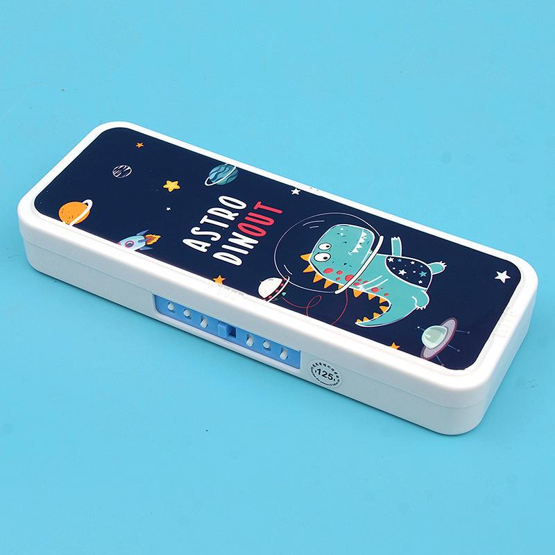 2024 New Cute Primary School Student Stationery Box Children's Multi-Function Lock Stationery Box Kindergarten Pencil Box
