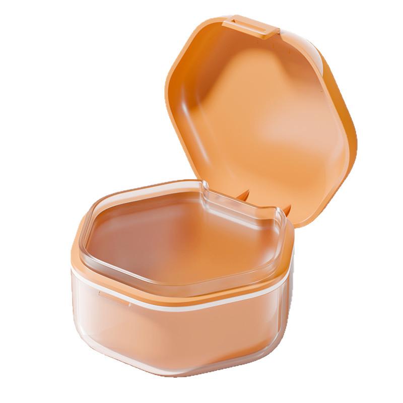 Portable Orthodontic Retainer and Denture Storage Box with Cleaning Function