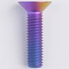 Mutliple Color M5 P0.8mm 8/10/12/14/16/18/20/25/30/35/40mm GR5 TC4 Titanium Alloy Countersunk Screw Bolt Flat T25 Torx Head