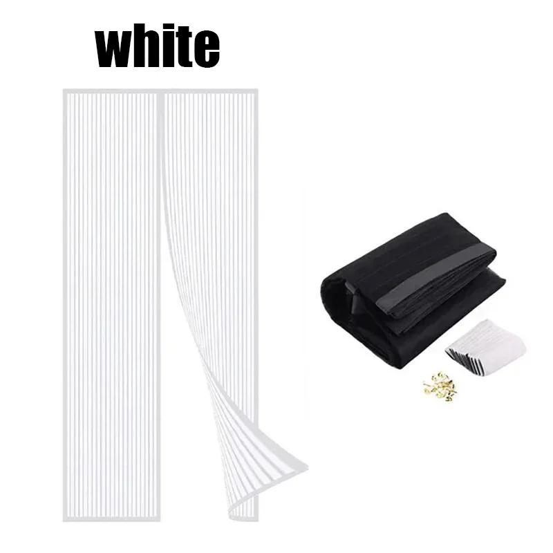 

Сверхпрочная магнитная штора для защиты от насекомых - Летняя москитная сетка из мягкой пряжи с самоклеящейся лентой для кухни/спальни 100 W x 210 L CM