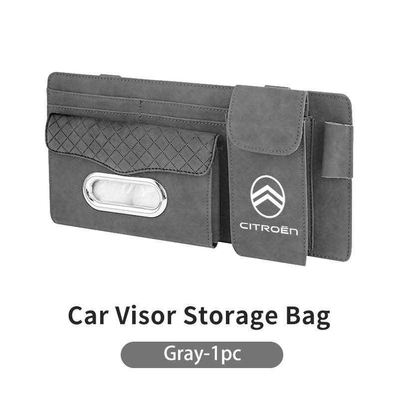 

Car Sun Visor Tissue Glasses Card Ticket Pouch Storage Organizer For Citroen C4 C3 C5 C1 C2 C6 C4L DS3 DS4 Berlingo Picasso