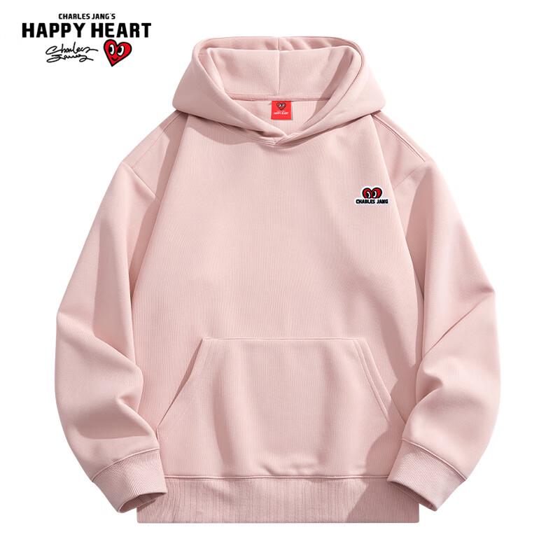 Charles Peach Heart Autumn/Winter Unisex Heavyweight Hooded Sweatshirt