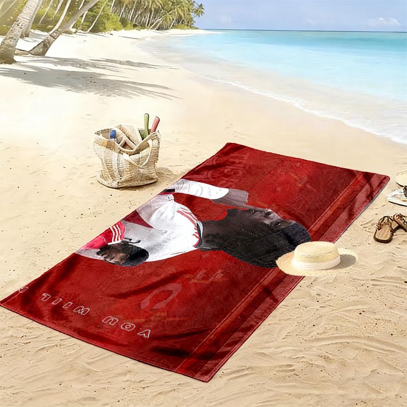 Jeremie Frimpong Print Beach Towel, Large Soft Quick Dry Towel for Beach Camping Swimming