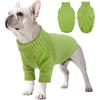 Kuoser XS Dog Sweater, Warm Winter Fall Puppy Sweaters for Extra Small Dogs Boy Girl, Solid Pullover Turtleneck Knit Sweater Thick Long Sleeve