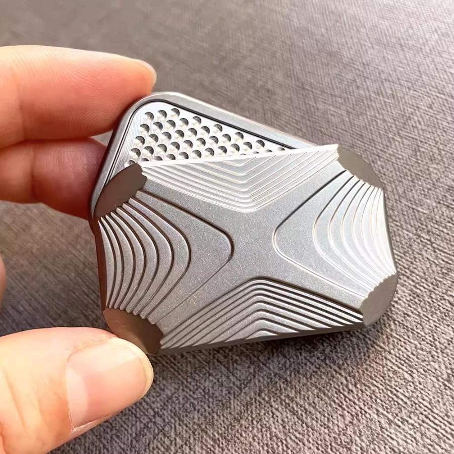 Wave Edc Cnc Engraving Titanium Alloy Unlimited Push Card Fidget Spinner Decompression Magnetic Haptic Slider Fingertip Desk Toy
