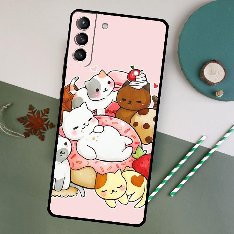 

Neko Atsume Case For Samsung Galaxy S9 S10 Plus S20 S21 FE S22 S23 Ultra Note 10 20 Ultra Phone Cover Galaxy S23