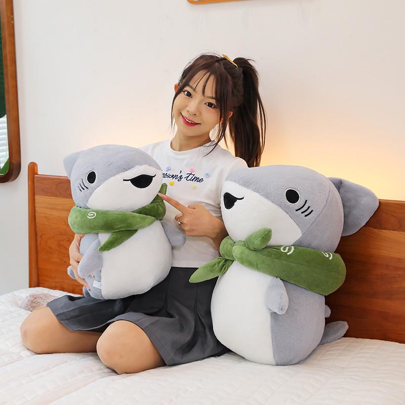 Outing Plush Shark Toy Cute Cartoon Girl Child Birthday Holiday Gifts Dolls