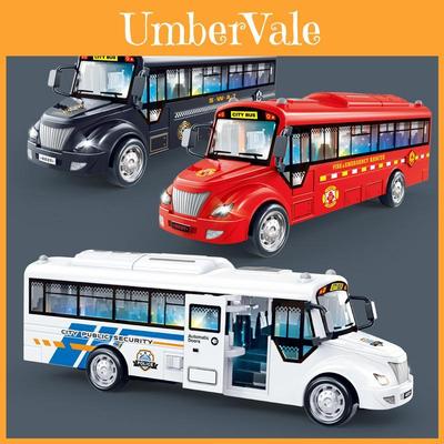 Inercyjny Policyjny Autobus Zabawka Z Efektami Świetlnymi i Dźwiękowymi Dla Dzieci Edukacyjna Zabawa
