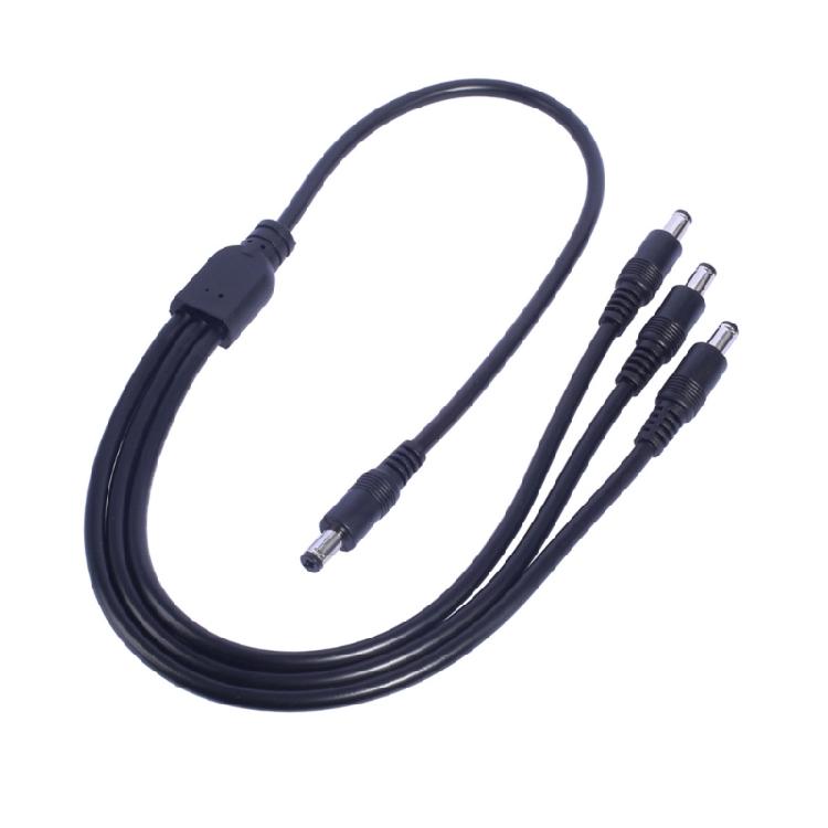 1 Male to 3 Male Way Splitter Connectors Cable for CCTV LED Light Bar 5.5x2.1m