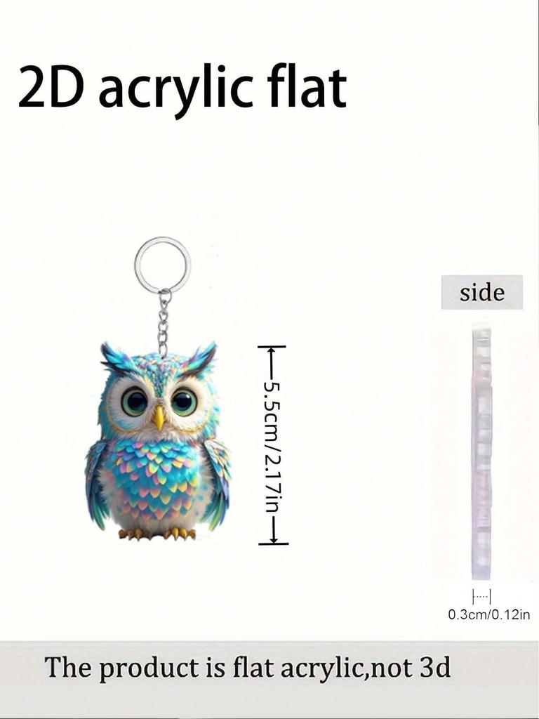 Owl Keychain, Cute and Innovative Keychain, DIY Gift, Backpack Pendant Accessory, Unique and Unpopular Colored Owl Keychain,