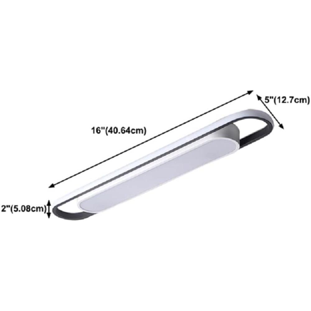 Modern LED Ceiling Light 40/60/80cm Flush Mount Ceiling Lamp Dimmable Linear Metal Ceiling Chandelier Lighting Fixture for Decor