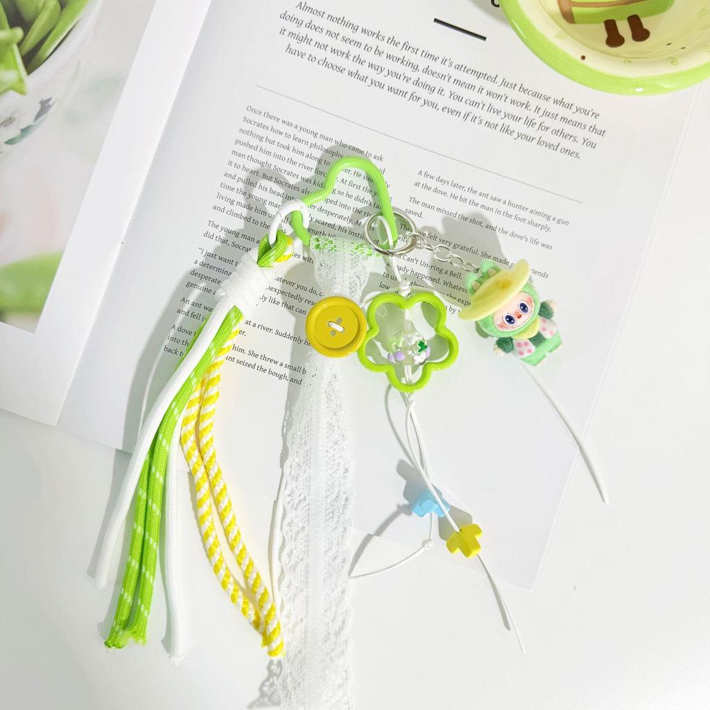Miu Series Green Pendant Toy: DIY Cloth Doll Blind Box Accessories