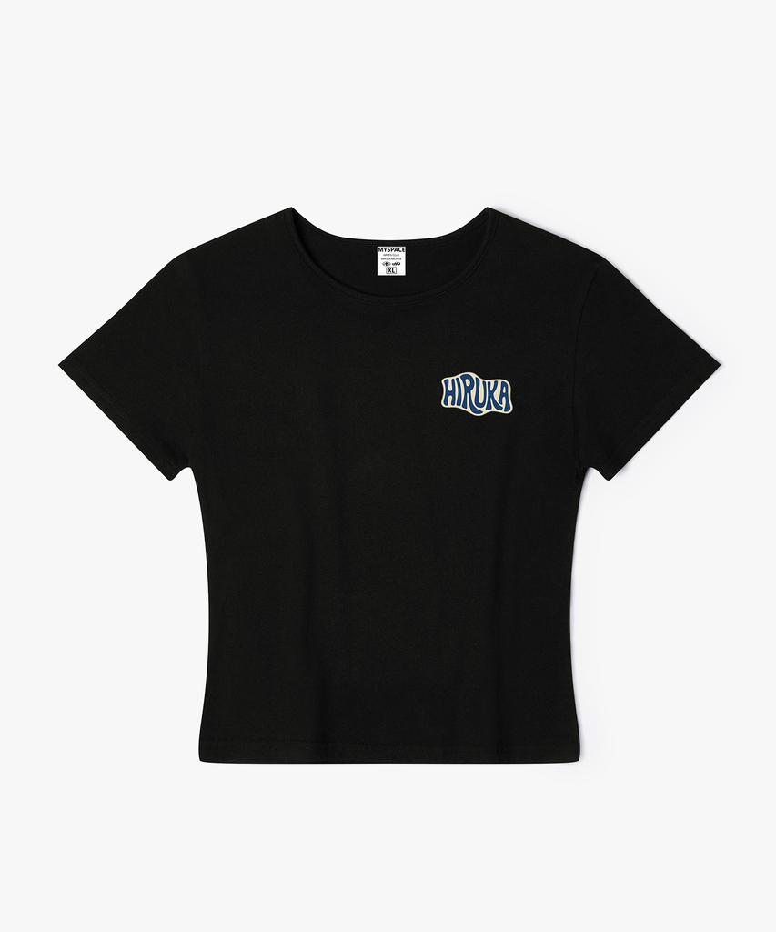 Hilukaakaibeu Bubble Logo Women'S Slim Fit Short Sleeve T-Shirt