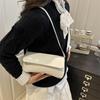 Baguette Underarm Bag 2 Summer New Stylish Simple Commuter Flip Retro Solid Color Shoulder Bag