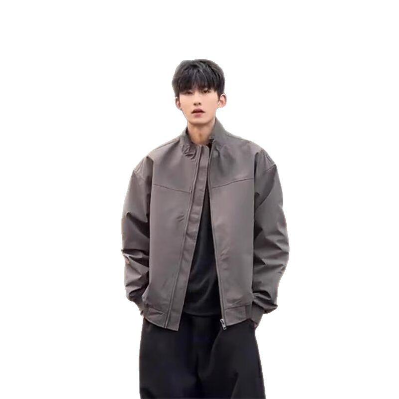 2026 New Men's Spring Casual Versatile Stand Collar Loose Workwear Jacket