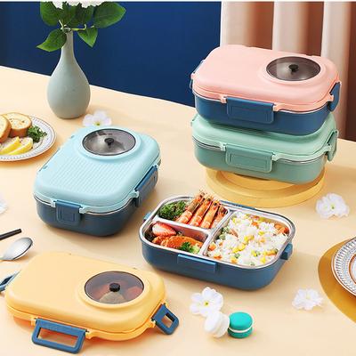 304 Edelstahl Lunchbox für Kinder Abnehmbare Lebensmittelbehälter Box mit Suppenbehälter Tragbare Lunchbox Schulkind