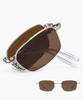 Likkeullou Rc Stainless Steel Amon F Folder Sunglasses Brown