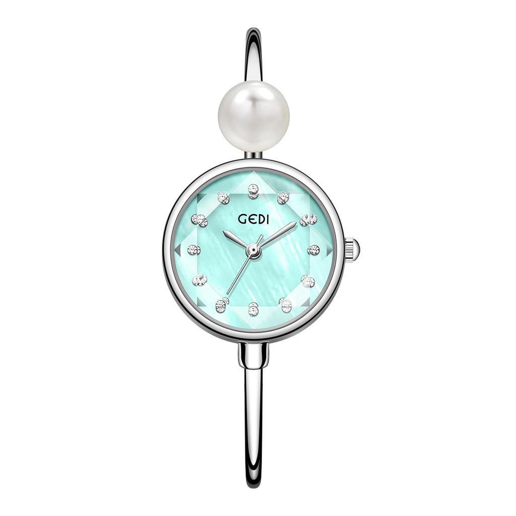 Gedi Pearl Watch For Women With Waterproof Quartz Movement And Elegant Bracelet Strap
