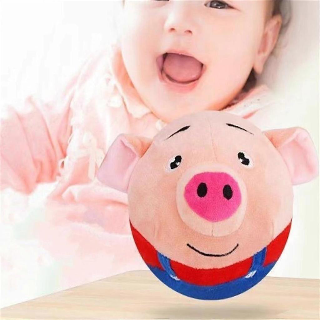 Brinquedo Porquinho Interativo Saltitante Cativador de Cães, Pelúcia Recarregável que Mexe e Fala para Pets, Compatível com Cães