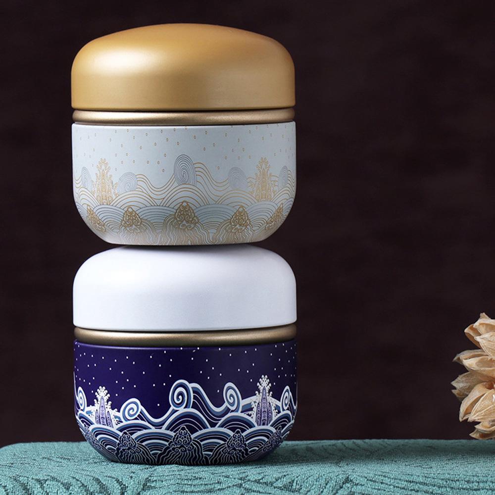 Sealed Iron With Lid Sweetmeat Storage Container Household Teaware Tea Jar Candies Can Tea Box